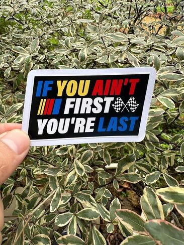 (Set of 3 Stickers) Shake and Bake Sticker, If You Ain't First You're Last Decal, I Wanna Go Fast Waterproof Stickers for Dirt Racing Bike Race Car Truck Motorbike Helmet (3-Inch) in Saudi Arabia
