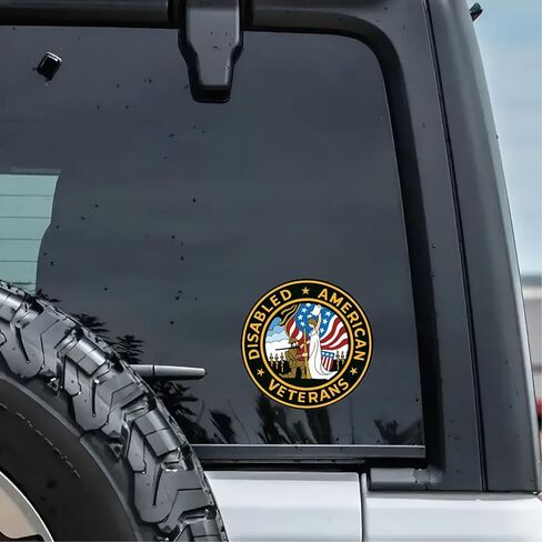 Veteran Patriotic Vinyl Stickers Waterproof Removable Car Decal 2-Pack Military Eagle Emblem for Vehicles Bumpers Windows Laptops Trucks RVs and Outdoor Gear B046 in Saudi Arabia