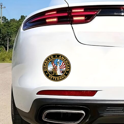 Veteran Patriotic Vinyl Stickers Waterproof Removable Car Decal 2-Pack Military Eagle Emblem for Vehicles Bumpers Windows Laptops Trucks RVs and Outdoor Gear B046 in Saudi Arabia