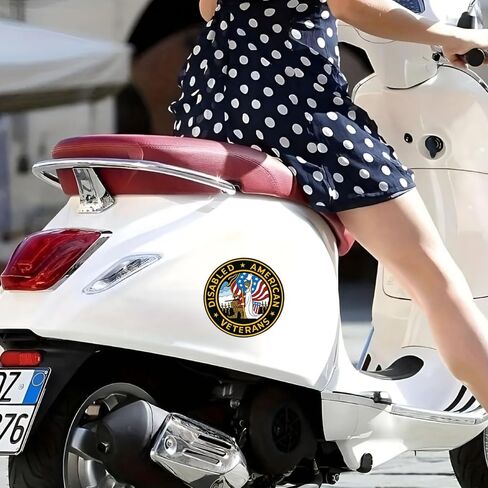 Veteran Patriotic Vinyl Stickers Waterproof Removable Car Decal 2-Pack Military Eagle Emblem for Vehicles Bumpers Windows Laptops Trucks RVs and Outdoor Gear B046 in Saudi Arabia