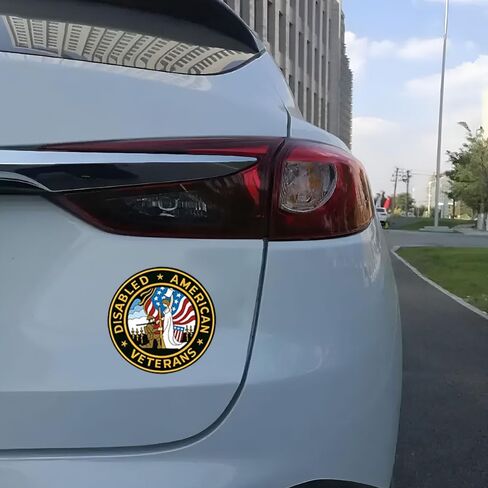 Veteran Patriotic Vinyl Stickers Waterproof Removable Car Decal 2-Pack Military Eagle Emblem for Vehicles Bumpers Windows Laptops Trucks RVs and Outdoor Gear B046 in Saudi Arabia