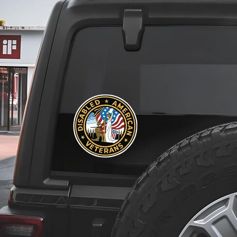 Veteran Patriotic Vinyl Stickers Waterproof Removable Car Decal 2-Pack Military Eagle Emblem for Vehicles Bumpers Windows Laptops Trucks RVs and Outdoor Gear B046 in Saudi Arabia