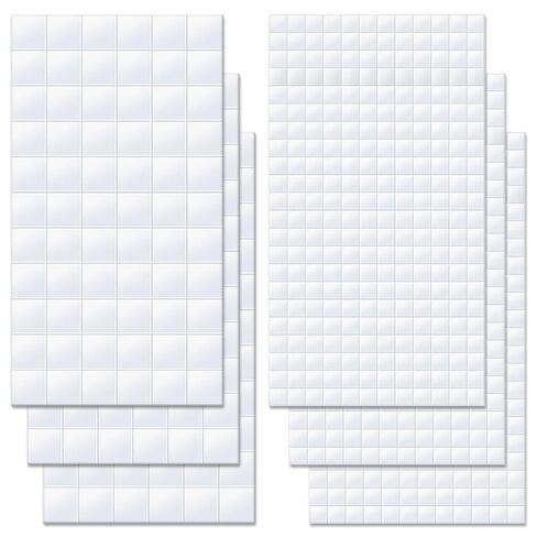 990 PCS Double Sided Foam Dots, Squares Foam Tape Dots Stickers for Crafts, Adhesive Foams Double Sided Sticky Dot for DIY Crafts(2 Sizes, 6 Sheets) in Saudi Arabia