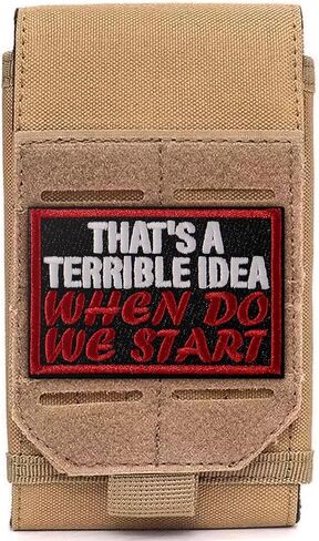Funny Patch - That's a Terrible Idea When Do We Start Tactical Hook & Loop Embroidered Emblem Glow-in-the-Dark Morale Patches (3"x2") in Saudi Arabia