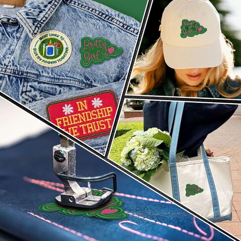 Pretty Girl Patch 3 Inch Sew On Iron On Green Girl Gifts Self-Expression and Feminine Embroidered Patches for Backpack Jacket Hat Jeans DIY Clothes Repair Gift for Girls Women Kids Size 3 Inches in Kuwait