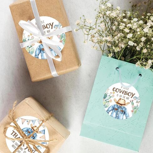 84pcs Cowboy Baby Shower Stickers Westren Thank You for Celebrating with Us,Western Howdy Round Labels for Birthday & Gender Reveal Party Favors.2inches in Saudi Arabia