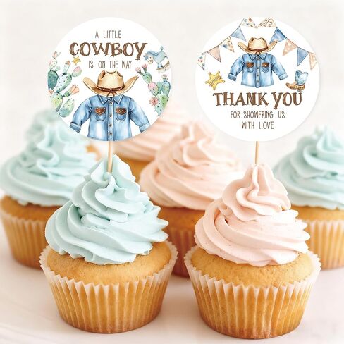 84pcs Cowboy Baby Shower Stickers Westren Thank You for Celebrating with Us,Western Howdy Round Labels for Birthday & Gender Reveal Party Favors.2inches in Saudi Arabia