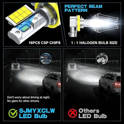 Compatible for Dodge Ram 1500 2500 3500 without Projector 2013 2014 2015 2016 2017 2018 High Low Beam Fog Lights Bulbs Combo,Plug and Play, Pack of 6 in Saudi Arabia