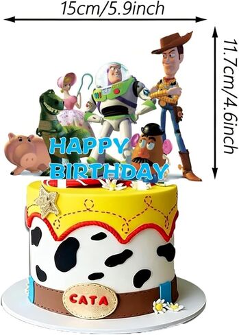 25pcs Cake Toppers Cupcake Toppers Cake Decorations Birthday Party Supplies Decorations (25pcs A) in Kuwait