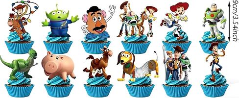 25pcs Cake Toppers Cupcake Toppers Cake Decorations Birthday Party Supplies Decorations (25pcs A) in Kuwait