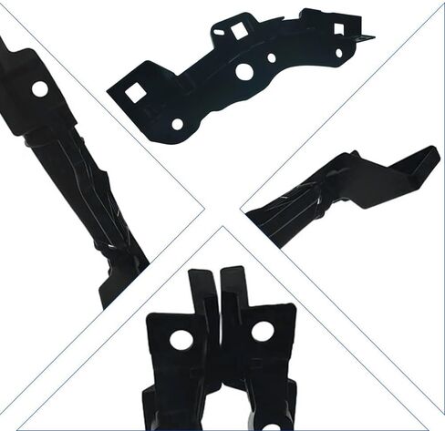 Riloer Front Support Bracket, Replace 50543942, 50543943, ABS Support Bracket, Compatible with Alfa Romeo Stelvio 2016-2023, Black, 2 pcs in Kuwait