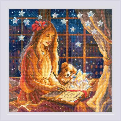 Riolis - Acows 2237 ، Cross Cross Stitch Kits 9½ "X7 ، Cross Stitch Kits للمبتدئين ومجموعات المتقدمة والبالغين ، مجموعات غرز محسوبة ، مجموعة التطريز in Kuwait