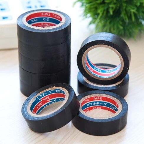 Black PVC Electrical Insulation Flame Retardant Tape Waterproof Self-Adhesive Electrical Wire High Voltage Tape,6m*1.5cm (4PCS) in Saudi Arabia