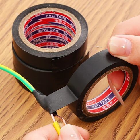 Black PVC Electrical Insulation Flame Retardant Tape Waterproof Self-Adhesive Electrical Wire High Voltage Tape,6m*1.5cm (4PCS) in Saudi Arabia