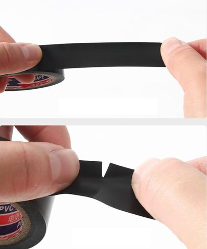 Black PVC Electrical Insulation Flame Retardant Tape Waterproof Self-Adhesive Electrical Wire High Voltage Tape,6m*1.5cm (4PCS) in Saudi Arabia
