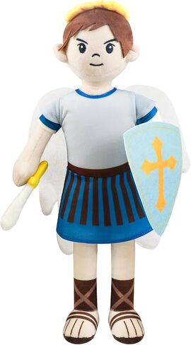 Saint Michael Guardian Angel Plush Doll with Wings, Religious Prayer Figure, First Communion Gift Christmas Easter Decoration Gift for Boys Girls (st Michael) in Saudi Arabia