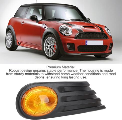 Tissting الجانب ضوء علامة الإسكان العنبر ل MINI Hatch R56 R57 Clubman R55 Coopers Roadster - تصميم ملائم بدقة مع مشبك لتعزيز السلامة للقيادة الليلية in Kuwait