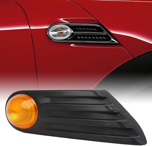 Tissting الجانب ضوء علامة الإسكان العنبر ل MINI Hatch R56 R57 Clubman R55 Coopers Roadster - تصميم ملائم بدقة مع مشبك لتعزيز السلامة للقيادة الليلية in Kuwait