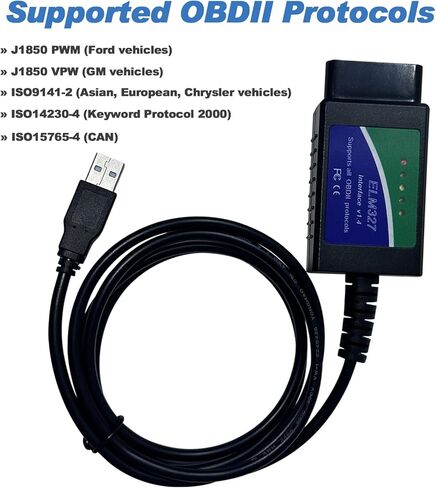 ELM327 OBD2 USB Scan Tool/Code Reader,Elm327 USB Adapter Obd2 Scanner with FT232RL FTDI2480 Chip,ELM 327 OBD Diagnostic Tool Up to 500,000bps Baud Rate Work for Ford and Other 95% of Today's Cars in Saudi Arabia