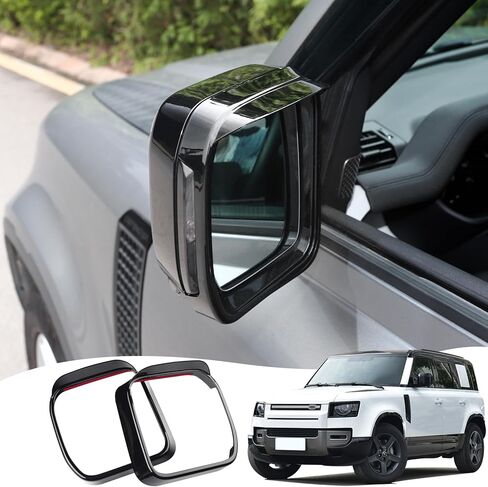 Rearview Mirror Rain Visor for 2020-2025, 2026 Land Rover Defender 90 110 130 Rearview Mirror Rain Shield Reflector Rain Cover External Decorative Modification Accessories (Carbon Fiber Texture) in Saudi Arabia