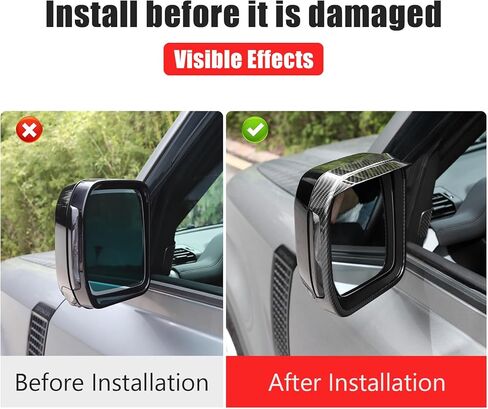 Rearview Mirror Rain Visor for 2020-2025, 2026 Land Rover Defender 90 110 130 Rearview Mirror Rain Shield Reflector Rain Cover External Decorative Modification Accessories (Carbon Fiber Texture) in Saudi Arabia