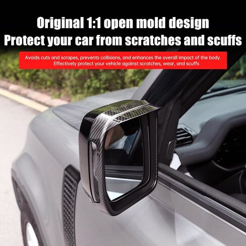 Rearview Mirror Rain Visor for 2020-2025, 2026 Land Rover Defender 90 110 130 Rearview Mirror Rain Shield Reflector Rain Cover External Decorative Modification Accessories (Carbon Fiber Texture) in Saudi Arabia