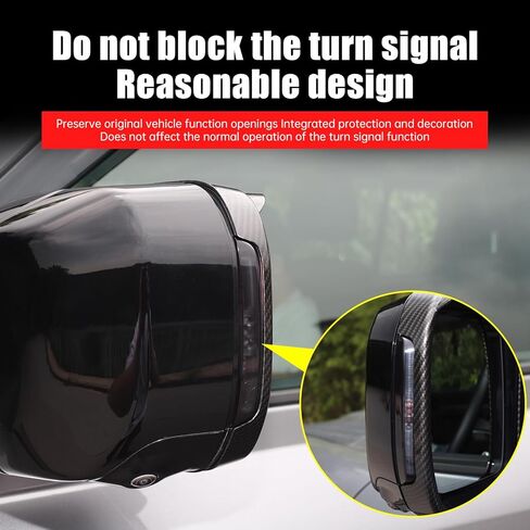 Rearview Mirror Rain Visor for 2020-2025, 2026 Land Rover Defender 90 110 130 Rearview Mirror Rain Shield Reflector Rain Cover External Decorative Modification Accessories (Carbon Fiber Texture) in Saudi Arabia