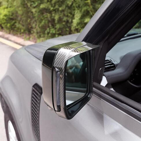 Rearview Mirror Rain Visor for 2020-2025, 2026 Land Rover Defender 90 110 130 Rearview Mirror Rain Shield Reflector Rain Cover External Decorative Modification Accessories (Carbon Fiber Texture) in Saudi Arabia