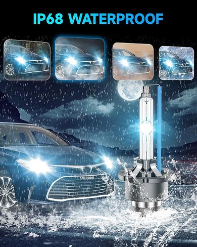 Fit for 2011-2016 Toyota Avalon Sienna Venza D4S HID Xenon Headlight Bulbs, 350% Brightness, High Low Beam Light Bulb, 8000K White Blue, Plug and Play, Pack of 2 in Saudi Arabia