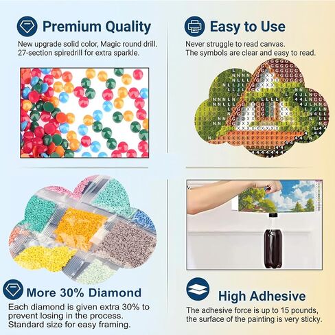 HvasJing Link Diamond Painting Kits for Adults Lake House, 5D Full Drill Diamond Art Kit, Full Round Diamonds 11.8 x 11.8 Inch DIY Diamond Dots Craft, Relaxing Hobby Wall Decor in Saudi Arabia