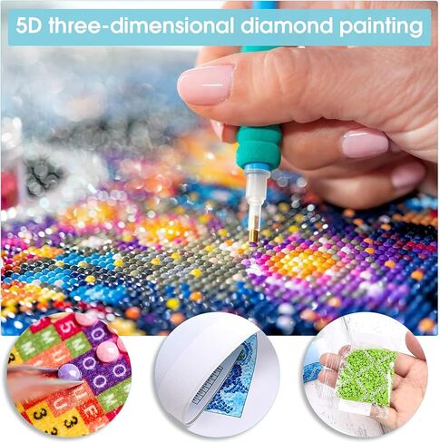 Pavemlo 5D Large Diamond Art Kits for Adults Lighthouse, Full Drill Big Diamond Painting Kits Landscape Pictures Paint with Diamonds, Cross Stitch Art Rhinestone Craft for Home Wall Decor 12x31.5 inch in Saudi Arabia