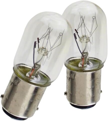 (2 Pack) Sewing Machine Light Bulb Push in Turn & Lock (15W/120V) fit for Kenmore Viking -Replaces 6797, 3815, 6810, 000009803, 200908106 in Kuwait