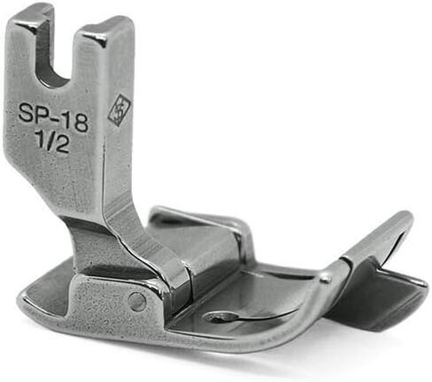 Hinged Industrial Sewing Machine Feet with Guide, Right Side, 1/2" Wide, Made in Taiwan in Saudi Arabia