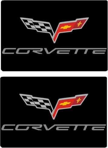 ملصق غطاء ملصق SR1 USA C8 Corvette Sun Visor - مجموعة من 2 شعار مقبب ملحقات ملصقات داخلية باللون الأسود اللامع لسيارة شيفروليه كورفيت ستينغراي 2020-2026، Z06، Z51، E-Ray in Kuwait