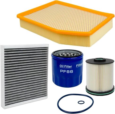 طقم فلتر TP1015 PF66 13508023 A3244C مناسب لـ 2020-2023 Chevy Silverado 1500/Suburban/Tahoe، GMC Sierra 1500/Yukon XL، Cadillac Escalade ESV in Kuwait