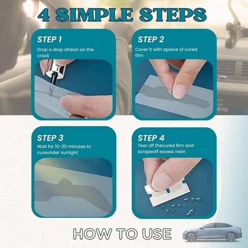 2 PCS Windshield Crack Repair Kit, 2026 Upgraded Nano Resin - 5 Min Quick DIY Repair for Bullseye/Star Cracks, Long-Lasting Glass Repair Liquid for Car Windshields, Mirrors & Laminated Glass in Saudi Arabia