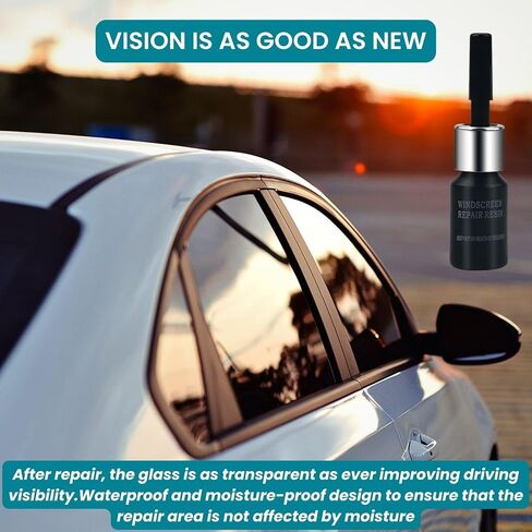 2 PCS Windshield Crack Repair Kit, 2026 Upgraded Nano Resin - 5 Min Quick DIY Repair for Bullseye/Star Cracks, Long-Lasting Glass Repair Liquid for Car Windshields, Mirrors & Laminated Glass in Saudi Arabia