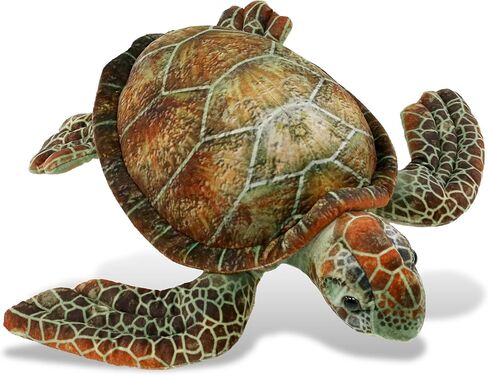 DolliBu Sea Turtle Stuffed Animal - Huggable Turtle Plush, Adorable Playtime Sea Turtle Plush Toy, Cute Sea Life Animal Cuddle Gifts, Super Soft Plush Doll Animal Toy for Kids and Adults - 14 Inches in Kuwait