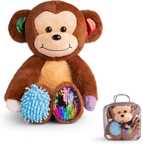 ODOXIA Sensory Monkey Stuffed Animal | Sensory Plush Toy | Fidget Stuffed Animal for Kids | Great for Sensory Needs | Sensory Stuffed Animals for Children | Sensory Pillow Plush in Saudi Arabia