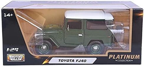 مجموعة موتور ماكس 1:24 دبليو/بي بلاتينيوم تويوتا FJ40 MJ حصرية، باللون الأخضر in Kuwait