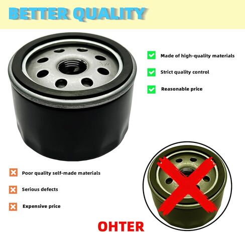 492932S Oil Filter Fits for BS 492056 695396 696854 Fits for John Deere AM119567 AM125424 AM39687 Fits for Kawasaki FR541V 49065-7007 Fit for Kohler 2505001-S Fit for Husqvarna YTH24K48 Lawnmower Part in Saudi Arabia