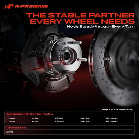 A-Premium 2 × محمل العجلة الأمامية ومجموعة المحور المتوافقة مع Chrysler Pacifica 2017-2020، مع ABS 5-Lug in Kuwait