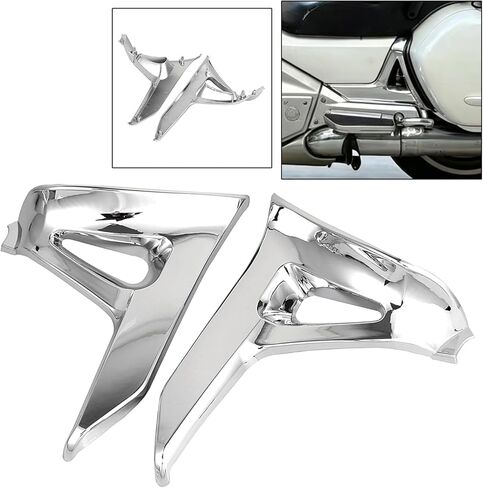 الكروم اليسار واليمين غطاء البطارية الجانب الكسوة لهوندا Goldwing GL1800HPN GL1800P GL1800 2001-2011 2002 2003 2003 2005 2006 2007 2008 2009 2010 in Kuwait