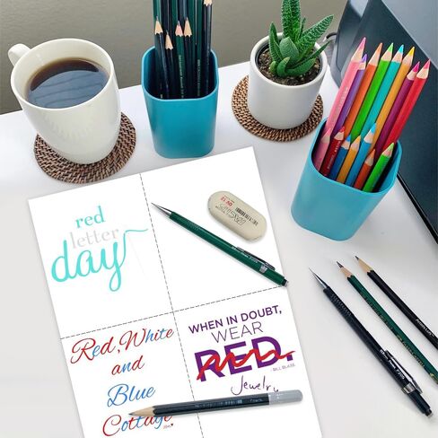 Blank Postcard Paper - 65lb White Printable Postcards, Letter Size, 8.5 x 11 inch, 100 Sheets / 400 Postcards- Perforated 4 per Sheet - for Inkjet/Laser Printers, 4-1/4" x 5-1/2" Each Card After Perf in Saudi Arabia