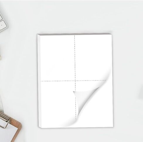 Blank Postcard Paper - 65lb White Printable Postcards, Letter Size, 8.5 x 11 inch, 100 Sheets / 400 Postcards- Perforated 4 per Sheet - for Inkjet/Laser Printers, 4-1/4" x 5-1/2" Each Card After Perf in Saudi Arabia