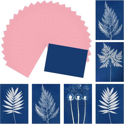 MECCANIXITY Cyanotype Paper, 12 Sheet Sun Print Paper Kit High Sensitive Blue Crafts for Adults DIY Project Art, 5.8x4.1 Inch (A6) in Kuwait