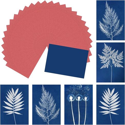 MECCANIXITY Cyanotype Paper, 12 Sheet Sun Print Paper Kit High Sensitive Blue Crafts for Adults DIY Project Art, 5.8x4.1 Inch (A6) in Kuwait