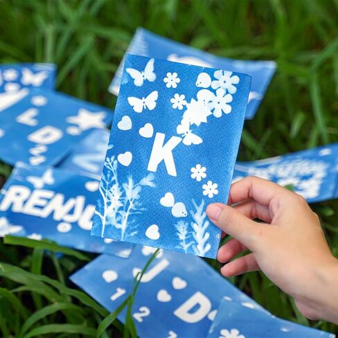 MECCANIXITY Cyanotype Paper, 12 Sheet Sun Print Paper Kit High Sensitive Blue Crafts for Adults DIY Project Art, 5.8x4.1 Inch (A6) in Kuwait