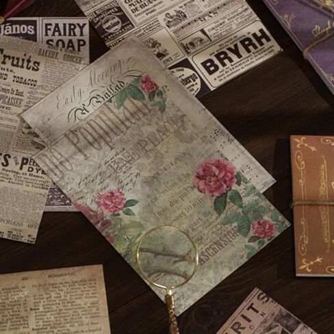 Vintage Background Papers - Traditional Music Score Decorative Paper for Scrapbooking, Journaling, Gift Wrap & Decorations, Retro Design Letter Papers (30 Sheets) in Kuwait