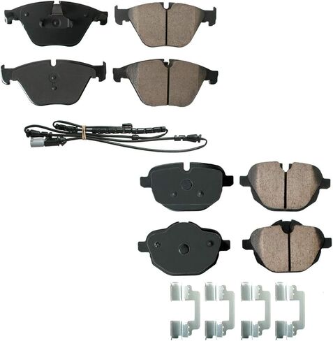 Akebono Euro Front and Rear Ultra Premium Ceramic Slotted Brake Pad Set Kit For BMW F10 528i Base Top Lujo Luxury M Sport with Performance Brakes 535d xDrive 535i xDrive ActiveHybrid 5 in Kuwait